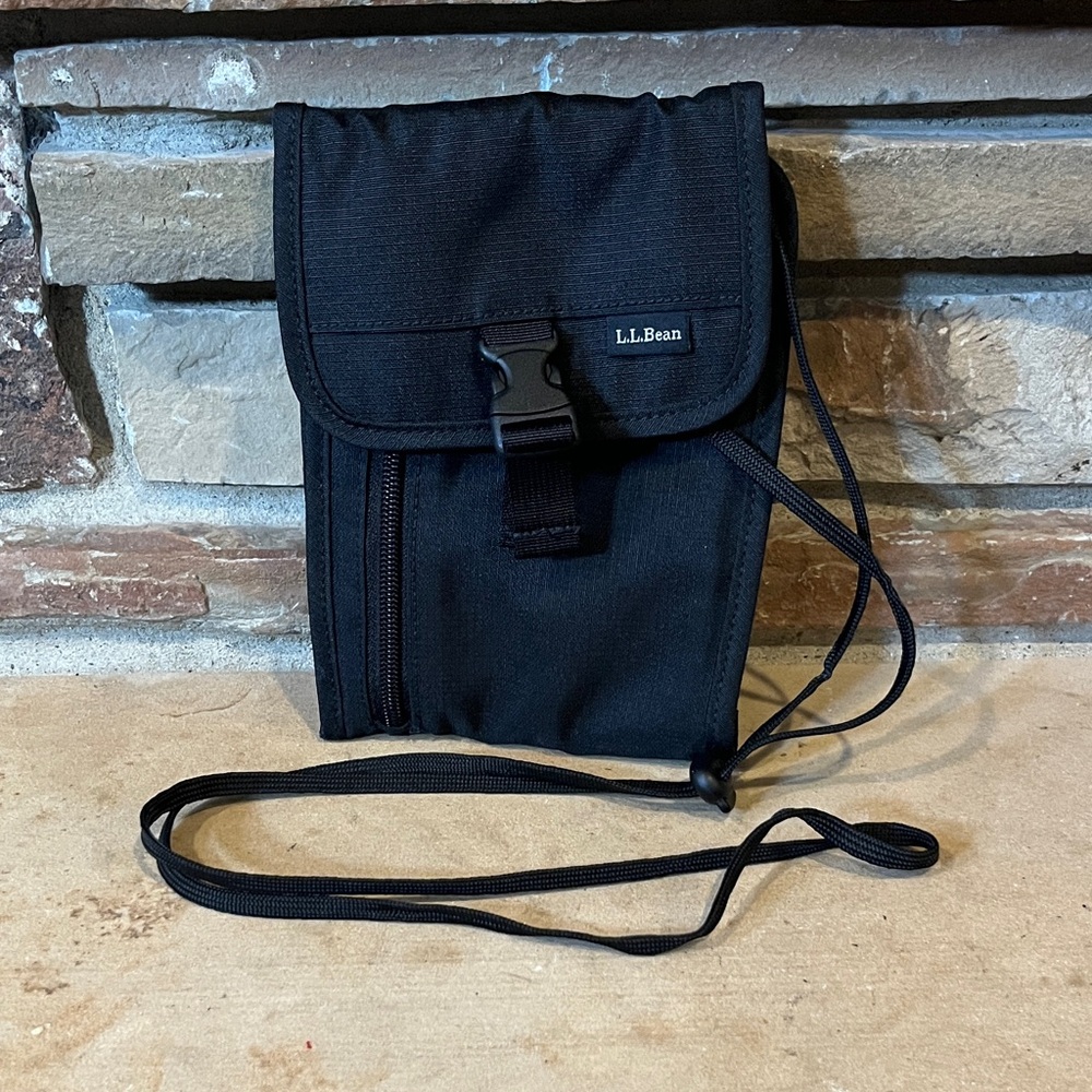 L.L. Bean Black Travel Passport Wallet